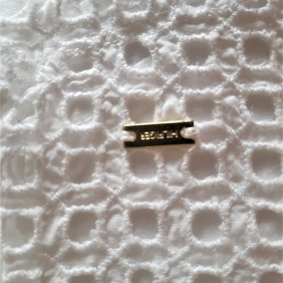 💖Host Pick 💖Tommy Hilfiger Tank Top Sleeveless White  Eyelet Cotton Shirt - Picture 8 of 12